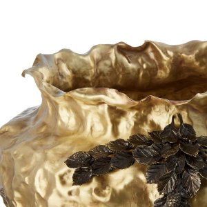 Handcrafted Brass Decorative Vase Set – Gold Finish