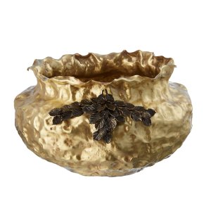 Handcrafted Brass Decorative Vase Set – Gold Finish