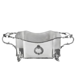 Classic Footed Oval Silver-Plated Planter