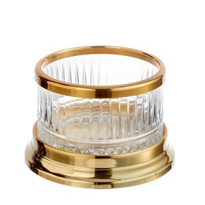 Golden Glow Crystal Candle Holder