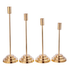Golden Tier Candle Holder Set
