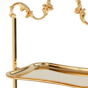 Baroque-Inspired Three-Tier Gold Serving Stand