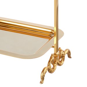 Baroque-Inspired Two-Tier Gold Serving Stand