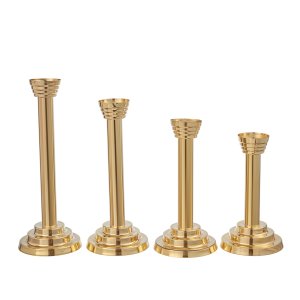 Golden Pipe Candle Holder Set