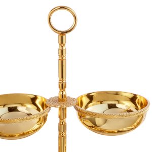 Gold-Plated Double Serving Dish