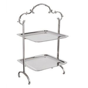 Victoria Garden Tiered Stand – Silver Finish