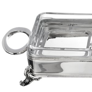 Silver Triple Square Bowl Set with Handles