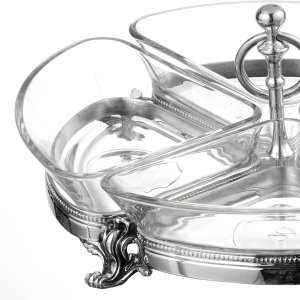 Four-Section Silver-Plated Snack Server