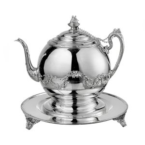 Imperial Infusion – Elegant Teapot with Serving Tray