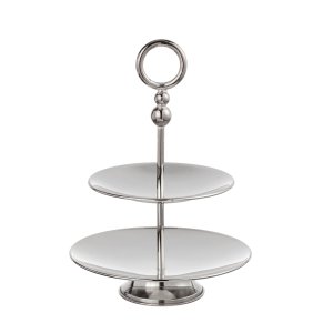 Pure Form Two-Tier Silver Stand