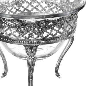 Baroque Floral Lattice Glass Bowl