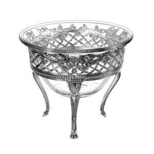 Baroque Floral Lattice Glass Bowl