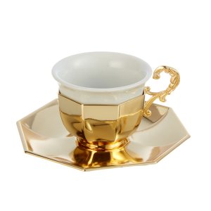 Royal Gold Espresso Cup & Saucer Set