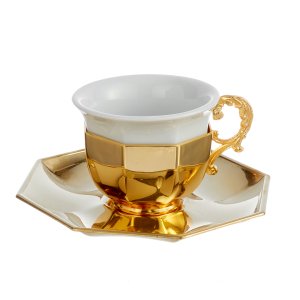 Royal Gold Espresso Cup & Saucer Set