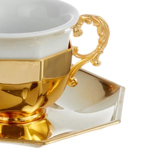 Royal Gold Espresso Cup & Saucer Set