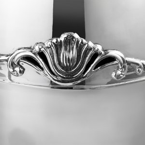 Baroque-Style Silver Dome Cutlery Holder