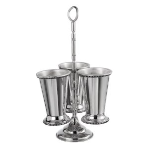 Triple Silver-Plated Spoon Holder Set