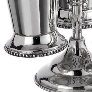 Triple Silver-Plated Spoon Holder Set