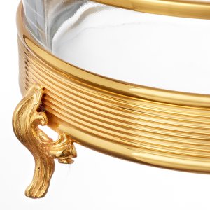 Plain Glass Bowl with Gold Frame