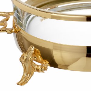 Gold Round Bowl with Handles