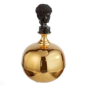 Gilded Muse – Sculptural Lidded Sphere