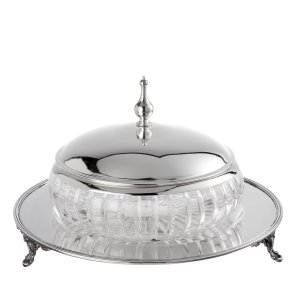Classic Silver-Lidded Butter Keeper
