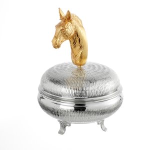 Equus Textura – Engraved Silver Sugar Box
