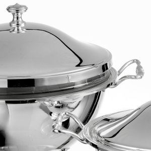 Classic Silver Soup Tureen Set (Set of 2)