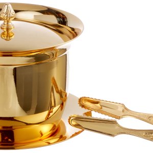 Golden Ice Bucket with Tong