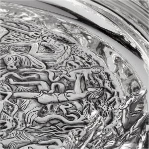 Imperium – Ornate Silver Plated Brass Round Tray