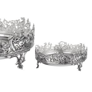 Imperium – Ornate Silver Plated Brass Round Tray