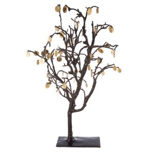 Golden Coin Tree Sculpture – Prosperity & Elegance Decor