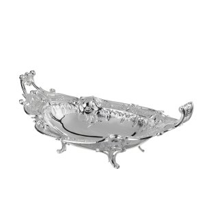 Victorian-Style Silver-Plated Serving Tray