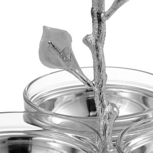 Elegant Silver-Plated Rice Brass Decorative Piece