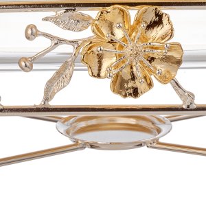 Golden Petal Dome Cover Tray