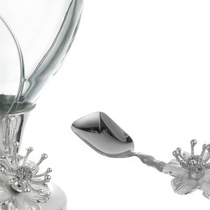 Lotusa Bloom Dessert Cup in Silver – With Spoon | Lotusa Collection