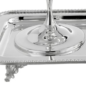 Triple Coupe Glass Set on Rectangular Tray