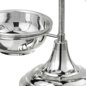 Rotating Triple Bowl Silver Stand