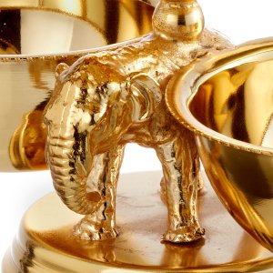 Golden Elephant Three-Bowl Centerpiece