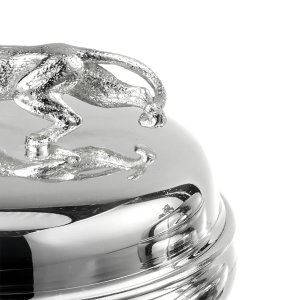 Decorative Lidded Containers with Lion Figure