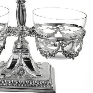 Victorian-Style Double Glass Bowl Set