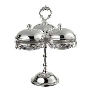 Silver-Plated Dual Compartment Dish