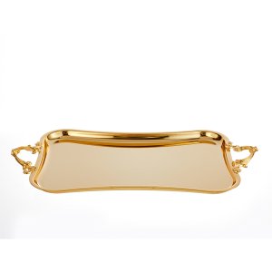 Regal Gold Rectangular Serving Tray