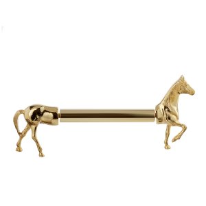 Golden Horse Paper Towel Holder – Luxury Countertop Accessory