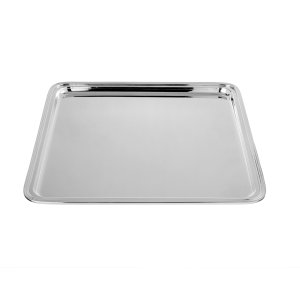 Linea Large – Silver Plated Oversized Rectangular Brass Tray