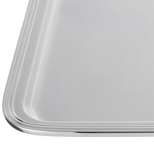 Linea Medium – Silver Plated Rectangular Brass Serving Tray