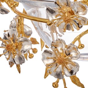Golden Bloom Crystal Bowl