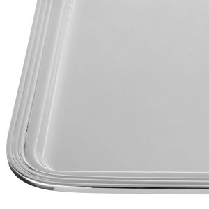 Linea Medium 2– Silver Plated Rectangular Brass Serving Tray
