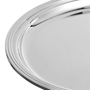 Luna Medio – Silver Plated Medium Round Brass Tray