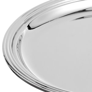 Luna Mini – Silver Plated Small Round Brass Tray
